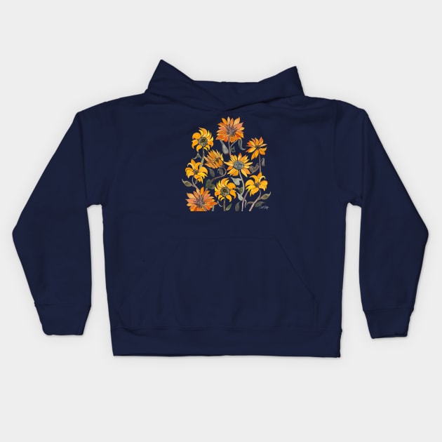 Sunflower Kids Hoodie by CatCoq